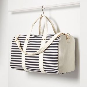 FOREVER 21 | Blue Striped Canvas Weekender Bag